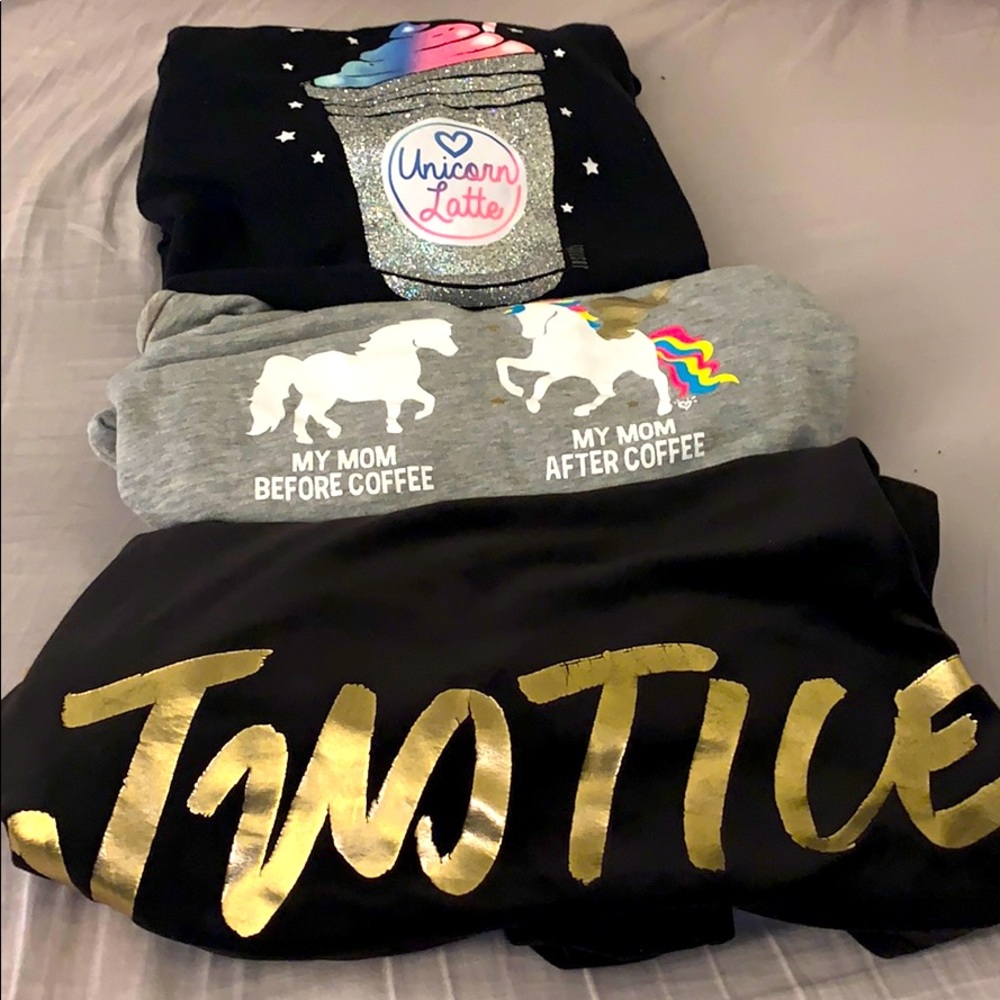 3 super cute Justice cropped hoodies. Sz 18/20